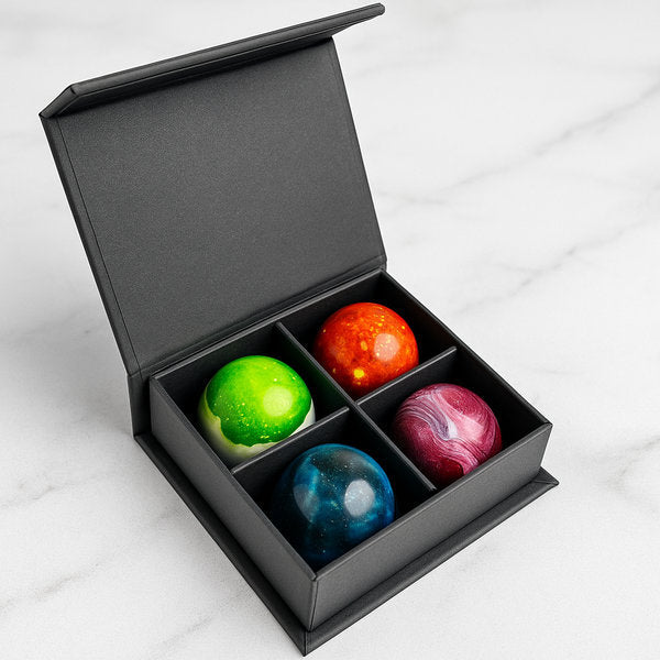 4 pieces chocolates bonbons box Clement Niel Bangkok Gift Handmade Artisan Near Me Best Chocolate in Bangkok Thailand Artisanal Gourmet Treats
