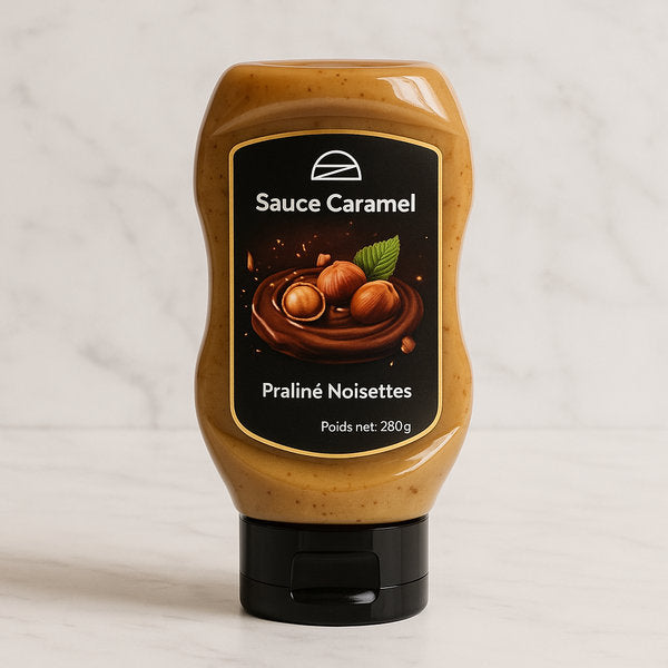 Hazelnuts Praliné Caramel Sauce Front Clement Niel Chocolatier Bangkok Gift Handmade Artisan Near Me Best Chocolate in Bangkok Thailand Artisanal Gourmet Treats