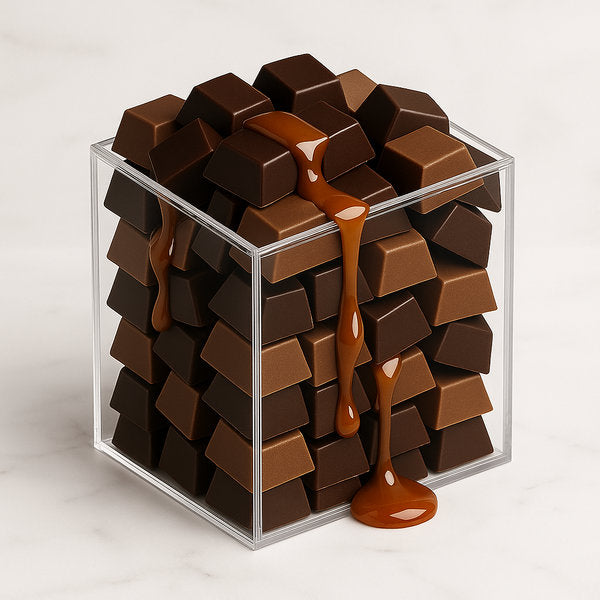 Salted Caramel Mix Chocolate Slabs Acrylic Box 70g Gift Handmade Artisan Near Me Best Chocolate in Bangkok Thailand Artisanal Gourmet Treats