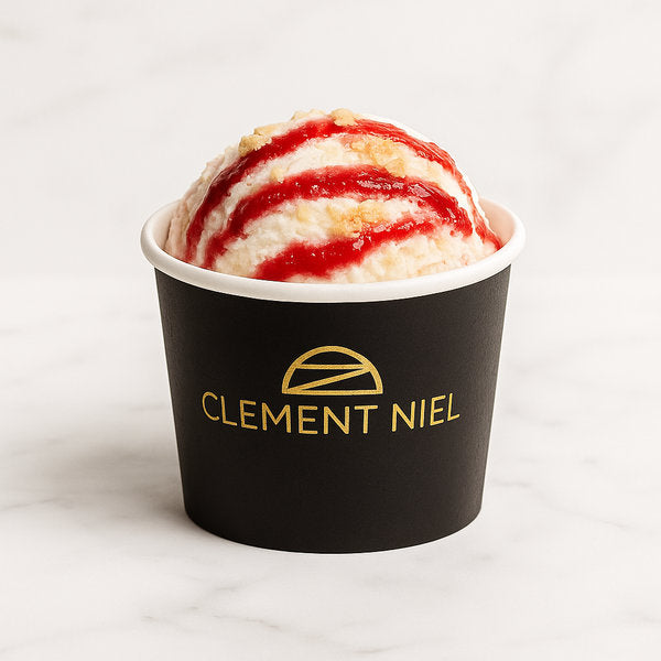 Strawberry Crumble Ice Cream Clement Niel Chocolatier Bangkok Gift Handmade Artisan Near Me Best Chocolate in Bangkok Thailand Artisanal Gourmet Treats