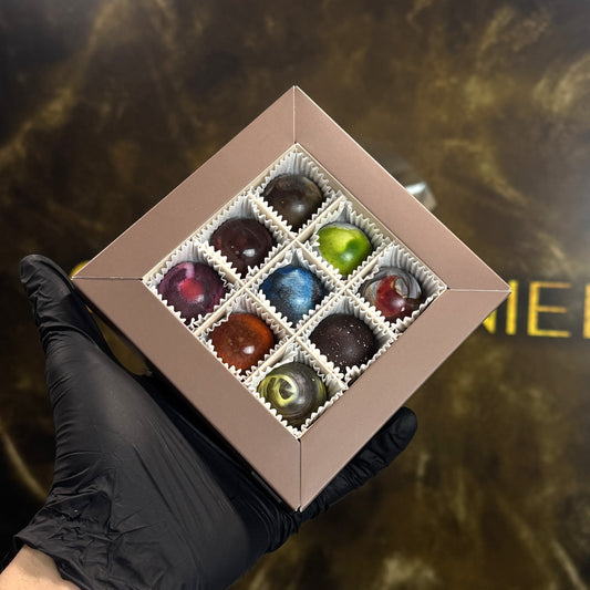 Chocolate Molded Bonbons Box 9 Pieces Clement Niel - Chocolatier