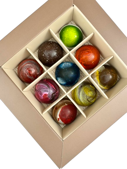 Chocolates Molded Bonbons Box 9 Pieces Clement Niel - Chocolatier