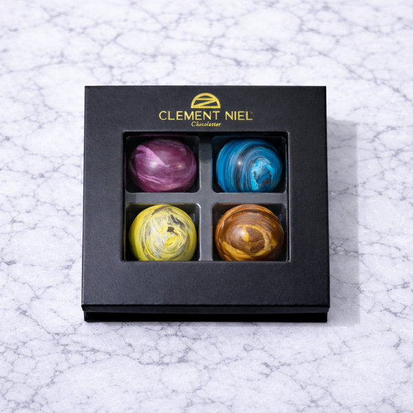 Chocolate Molded Bonbons Box 4 Pieces Clement Niel - Chocolatier