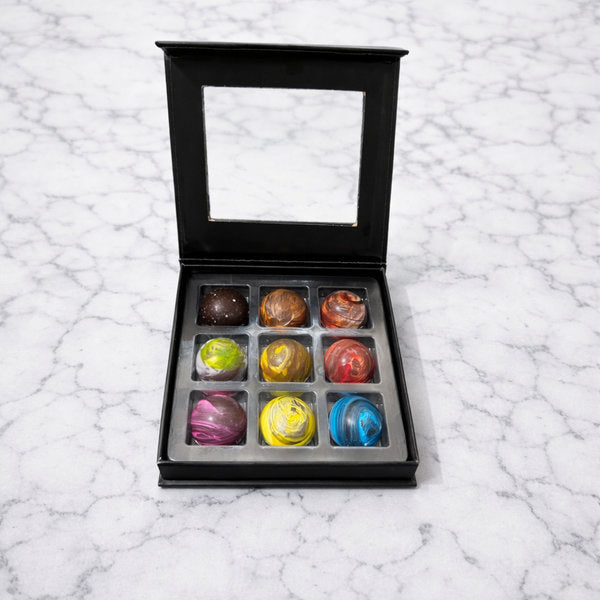 Chocolate Molded Bonbons Box 9 Pieces Clement Niel - Chocolatier