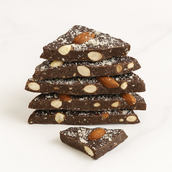 Chocolate Slabs Almonds Coconut Dark Chocolate Clement Niel Chocolatier Bangkok Gift Handmade Artisan Near Me Best Chocolate in Bangkok Thailand Artisanal Gourmet Treats