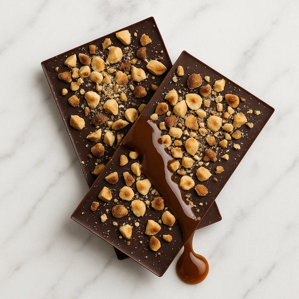 Chocolate Slabs Gourmet Clement Niel - ChocolatierCoffee Hazelnuts Caramel Chocolate Slabs Clement Niel Chocolatier Bangkok Gift Handmade Artisan Near Me Best Chocolate in Bangkok Thailand Artisanal Gourmet Treats