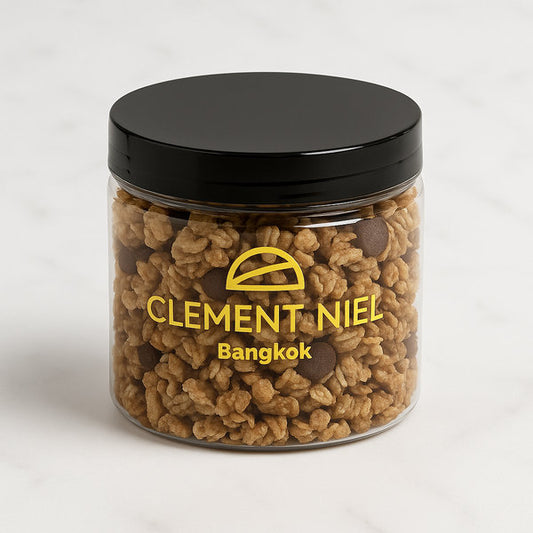Granola Jar 200g Clement Niel Chocolatier Bangkok Gift Handmade Artisan Near Me Best Chocolate in Bangkok Thailand Artisanal Gourmet Treats