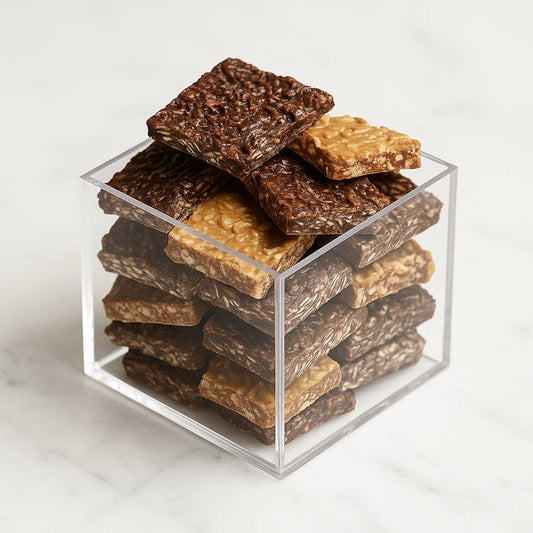 Pringles Dark and Milk Chocolate Mix Slabs Acrylic Box 70g Gift Handmade Artisan Near Me Best Chocolate in Bangkok Thailand Artisanal Gourmet Treats